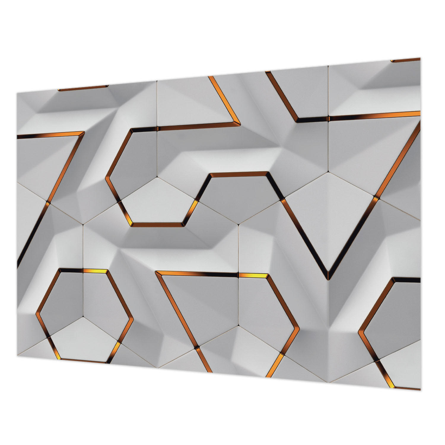 FOTOTAPETE 312x219 cm - Dreidimensionale Muster - Weiß, Textil (312/219cm) - Wallfluent