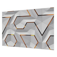 FOTOTAPETE 312x219 cm - Dreidimensionale Muster - Weiß, Textil (312/219cm) - Wallfluent