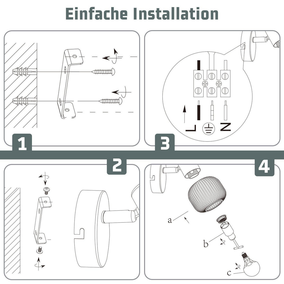 DECKENSTRAHLER Flammhart 10/13/12.5 cm - Weiß, Metall (12.5/10/13cm) - ZMH