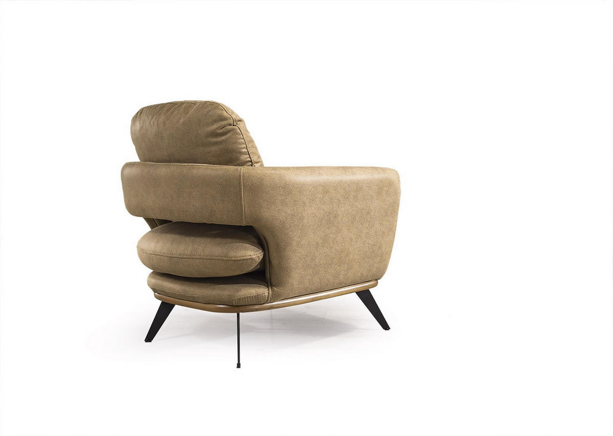 SITZGARNITUR Royal, Braun Stellvariante 3+2+1 - Braun, Leder (240/100/90cm) - Villa Möbel