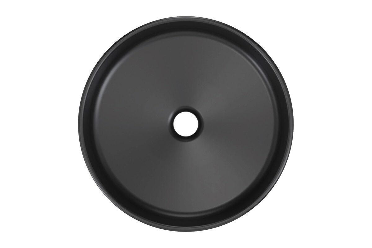 AUFSATZWASCHBECKEN 40 cm - RIVER 1 BM287 in Schwarz / Matt - Schwarz, Keramik (40/12/40cm)