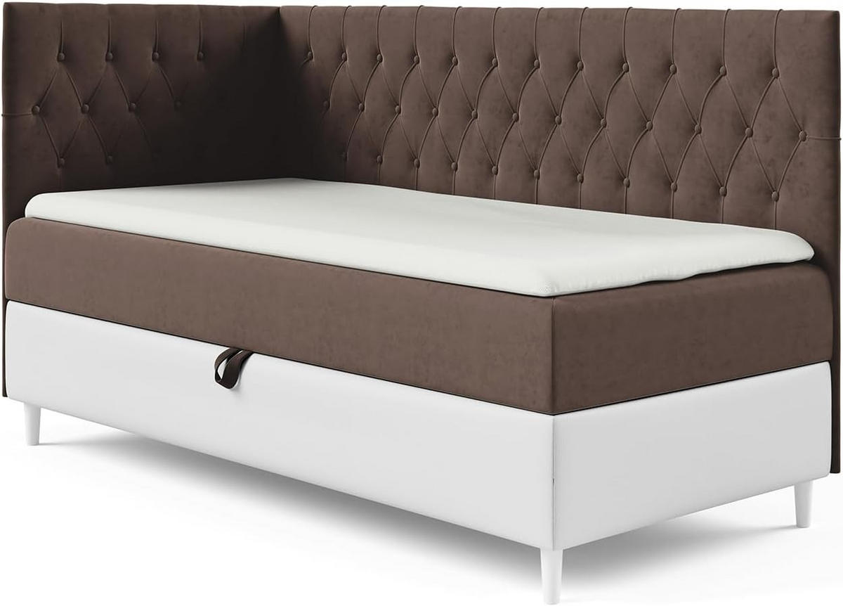 KINDERBETT FLIPPO 3 - Braun/Weiß, Holzwerkstoff (106/208cm) - Meblini