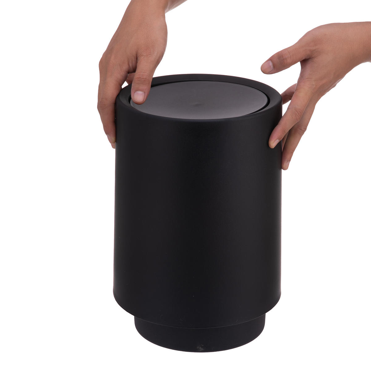 KOSMETIKEIMER - Schwarz, Kunststoff (20/26/20cm) - Relaxdays