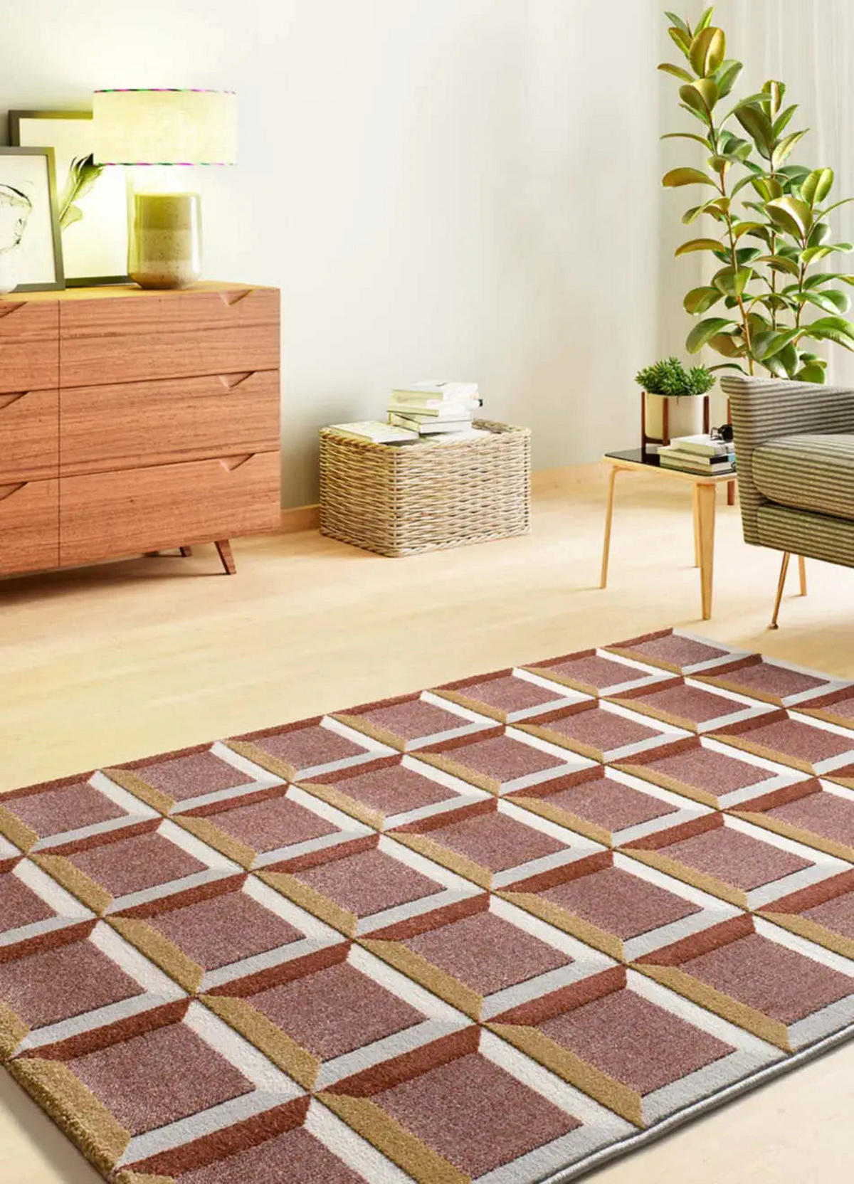 KURZFLORTEPPICH Kupfer Amara 160/230 cm - Kupferfarben, Naturmaterialien/Textil (160/230cm) - Atticgo