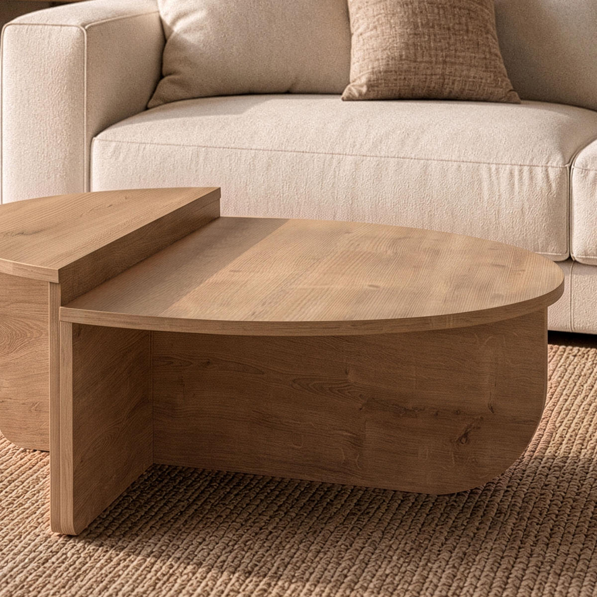 COUCHTISCH (2er-Set) orion 35/90/90 cm - Apfelbaumfarben, Holz/Holzwerkstoff (90/90/35cm) - Calicosy
