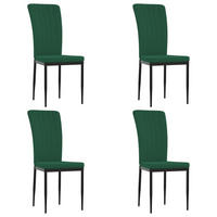 ESSZIMMERSTÜHLE 4 Stk. Dunkelgrün Samt 42*58*95.5cm - Grün, Metall (42/95.5/58cm) - ZMH