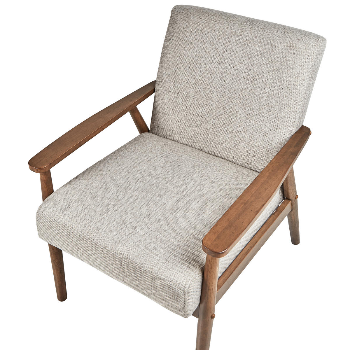 SESSEL Dunkelbraun/Grau Esrum - Grau, Textil (62/79/80cm) - Beliani
