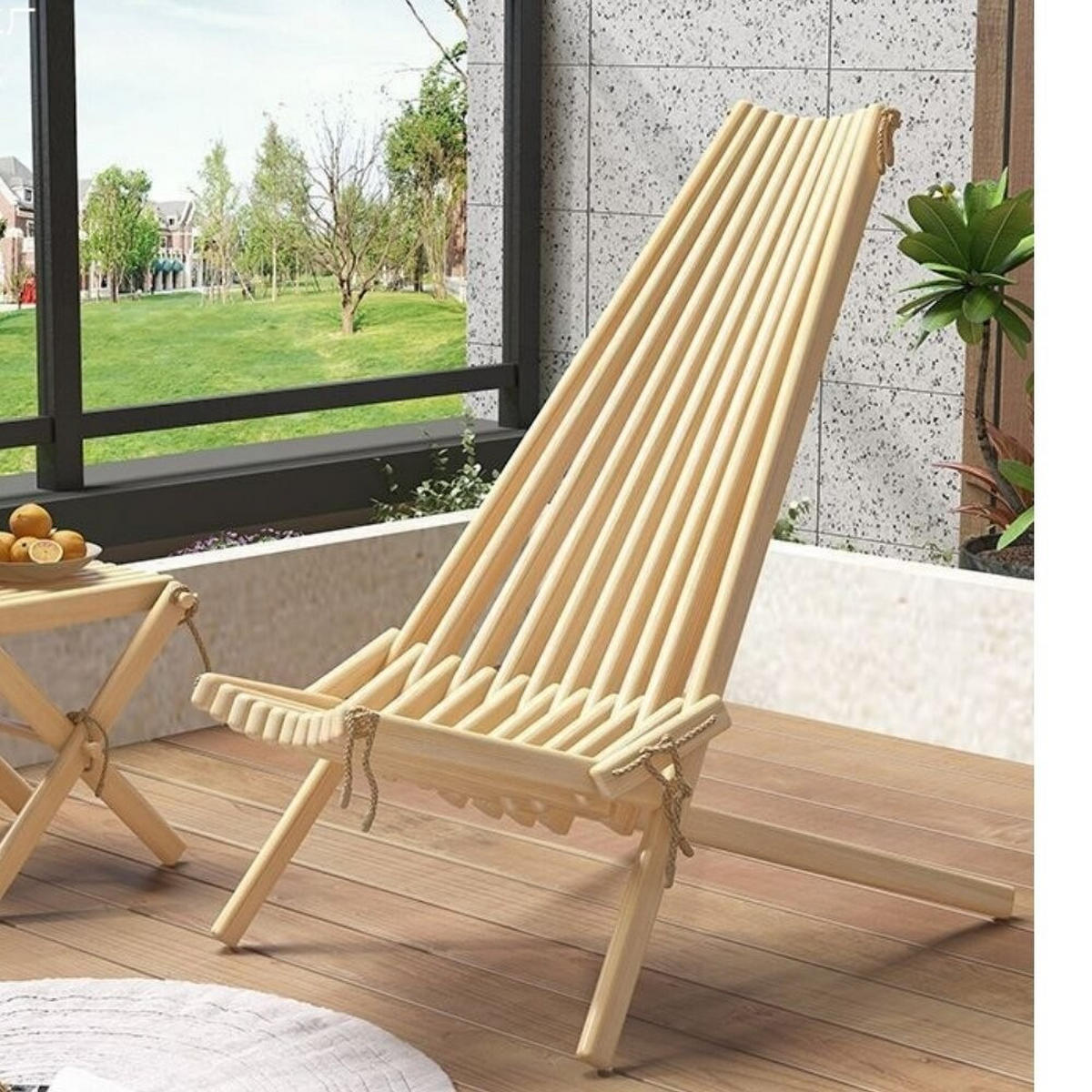 GARTENLIEGE, Naturholz-Ausführung - Hellbraun, Holz (50/140/40cm)