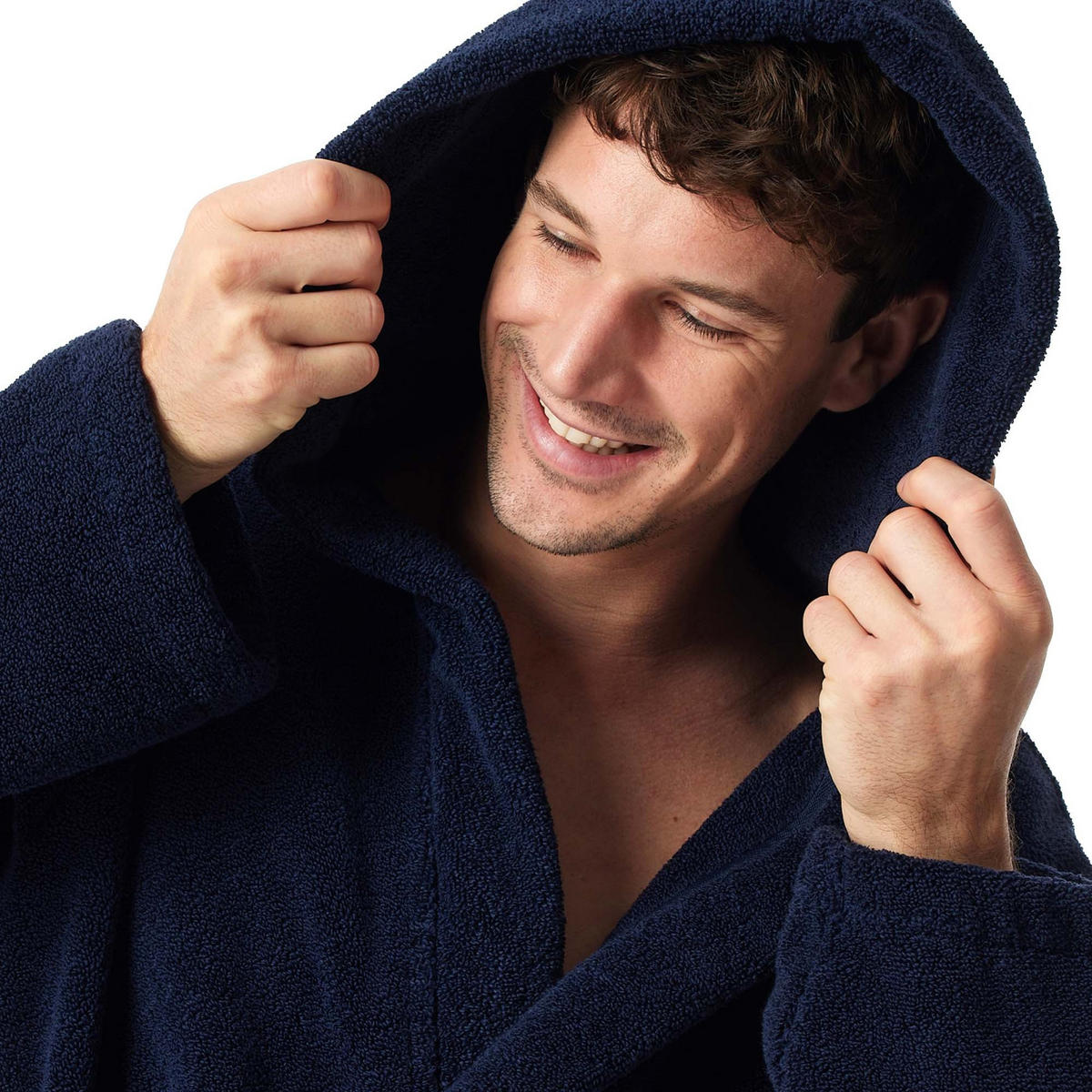 BADEMANTEL Herren Essentials Blau Baumwolle - Blau, Textil (XLnull) - SCHIESSER