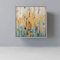 SIDEBOARD BIRCH KALEIDOSCOPE, Grau, 57,5x42x57,5 cm, Ohne Füße - Multicolor/Grau, Holzwerkstoff (57.5/57.5/42cm) - SpaceRebels