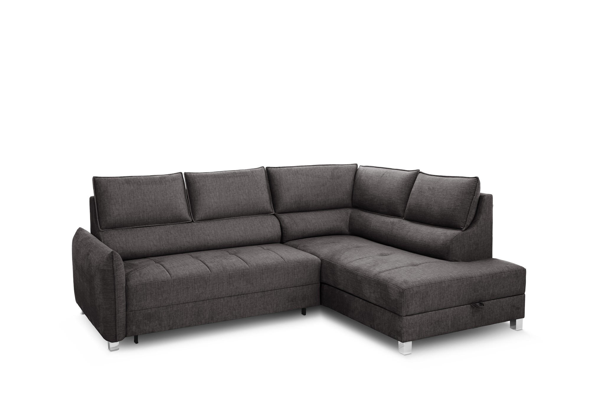 ECKSOFA Marno In Chill Me - Anthrazit, Holzwerkstoff/Textil (260/200cm) - Fun Möbel