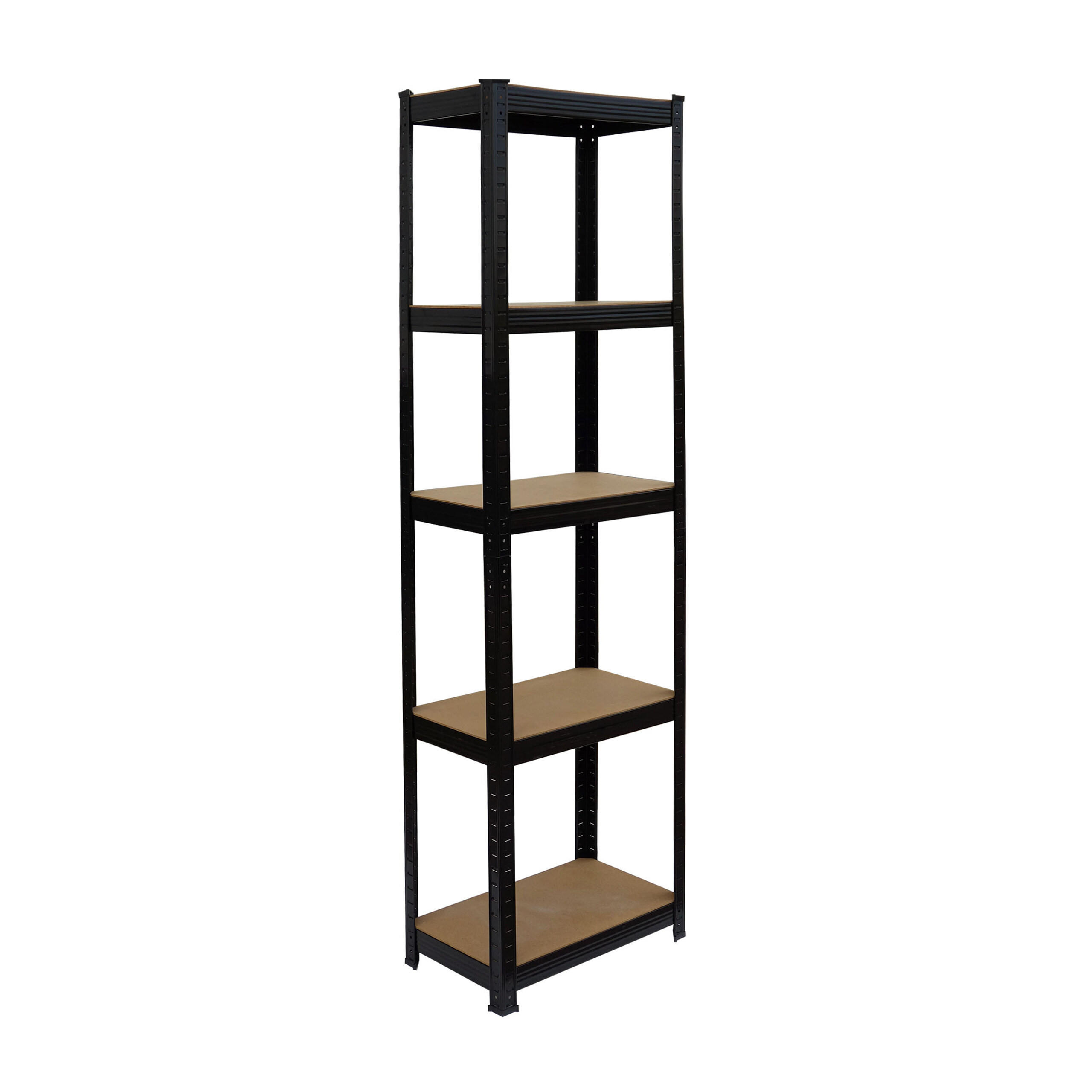 REGAL crna smeđa teški 5 polica - višebojno, drvni materijal/metal (50/180/30cm) - Relaxdays