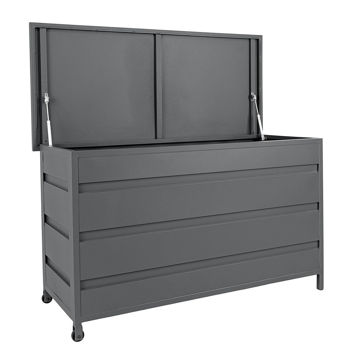 KISSENAUFBEWAHRUNGSBOX - Aluminium - Grau, Metall (160/85/82cm) - home24