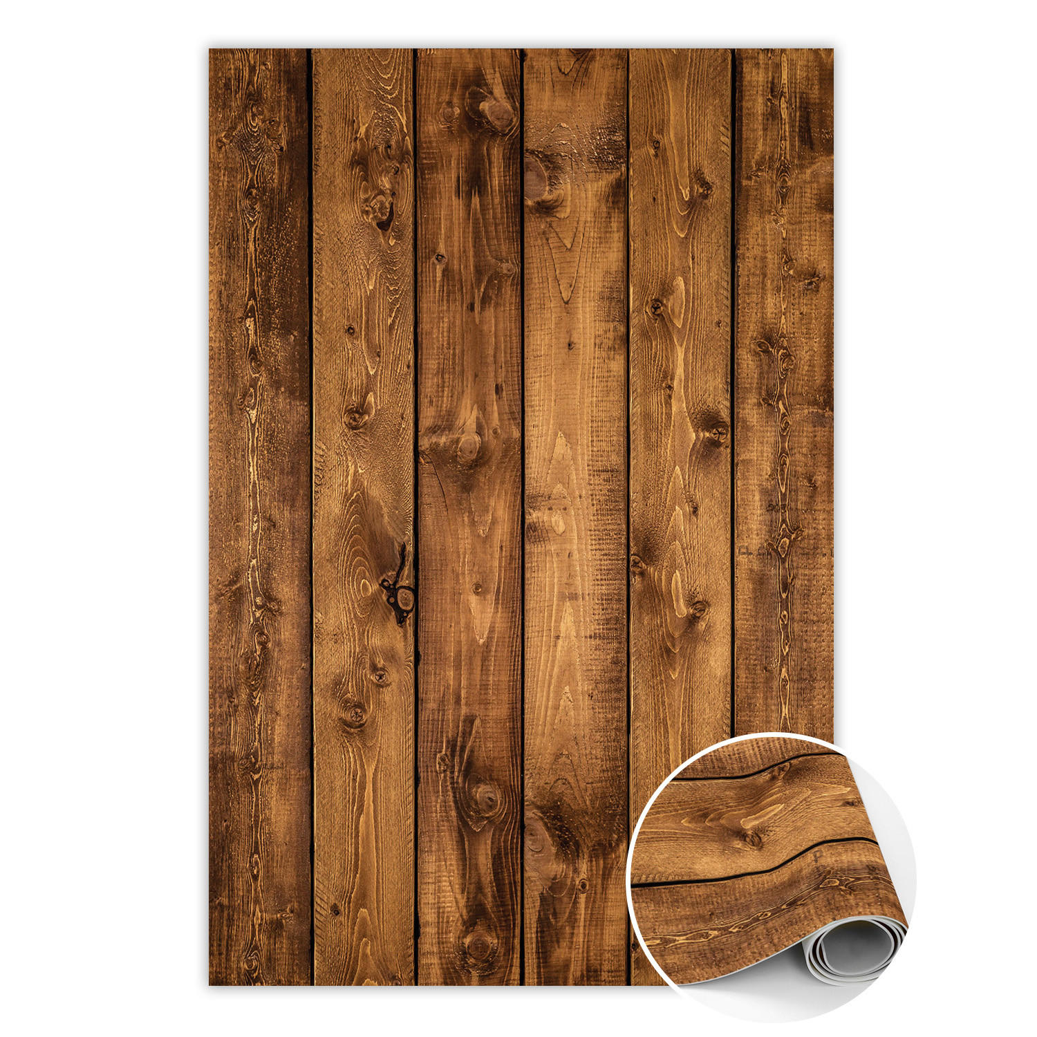VINYL TEPPICH 80x120 cm Vertikale Bretter - Braun, Kunststoff (80/120cm) - TULUP