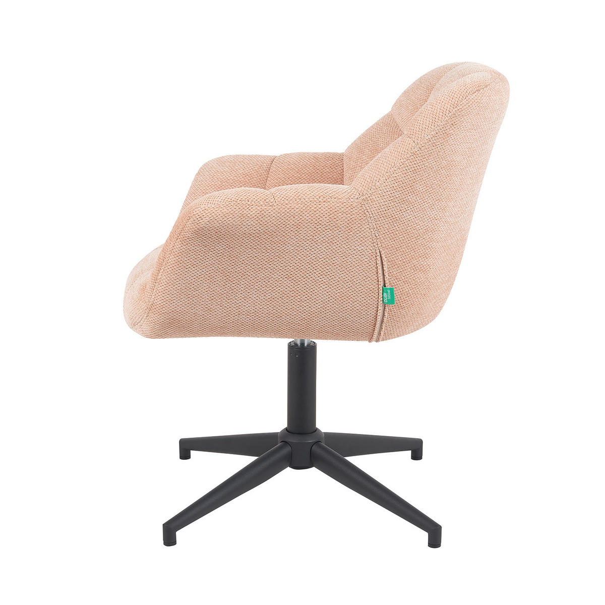 BÜROSTUHL Mika-Nala - Schwarz/Rosa, Textil/Metall (65/78/66cm) - DUBI Möbel
