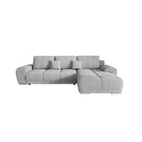 ECKSOFA BEGA L Rechts TENDER WAY 80 mit Schlaffunktion - Grau, Textil (289/185cm) - Bedante