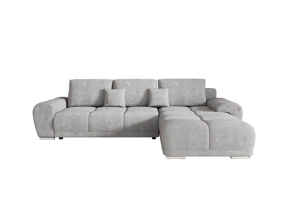 ECKSOFA BEGA L Rechts TENDER WAY 80 mit Schlaffunktion - Grau, Textil (289/185cm) - Bedante
