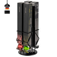 KAPSELSTÄNDER, für Nespresso, schwarz, Metall - Schwarz, Metall (11/17/115.5cm) - eluno