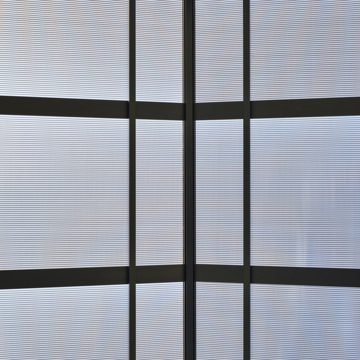 PAVILION DE-12562 2,5/1,5 m mit 2 Ablagen Schwarz - Schwarz, Metall (149/230/246cm) - ComfortXL