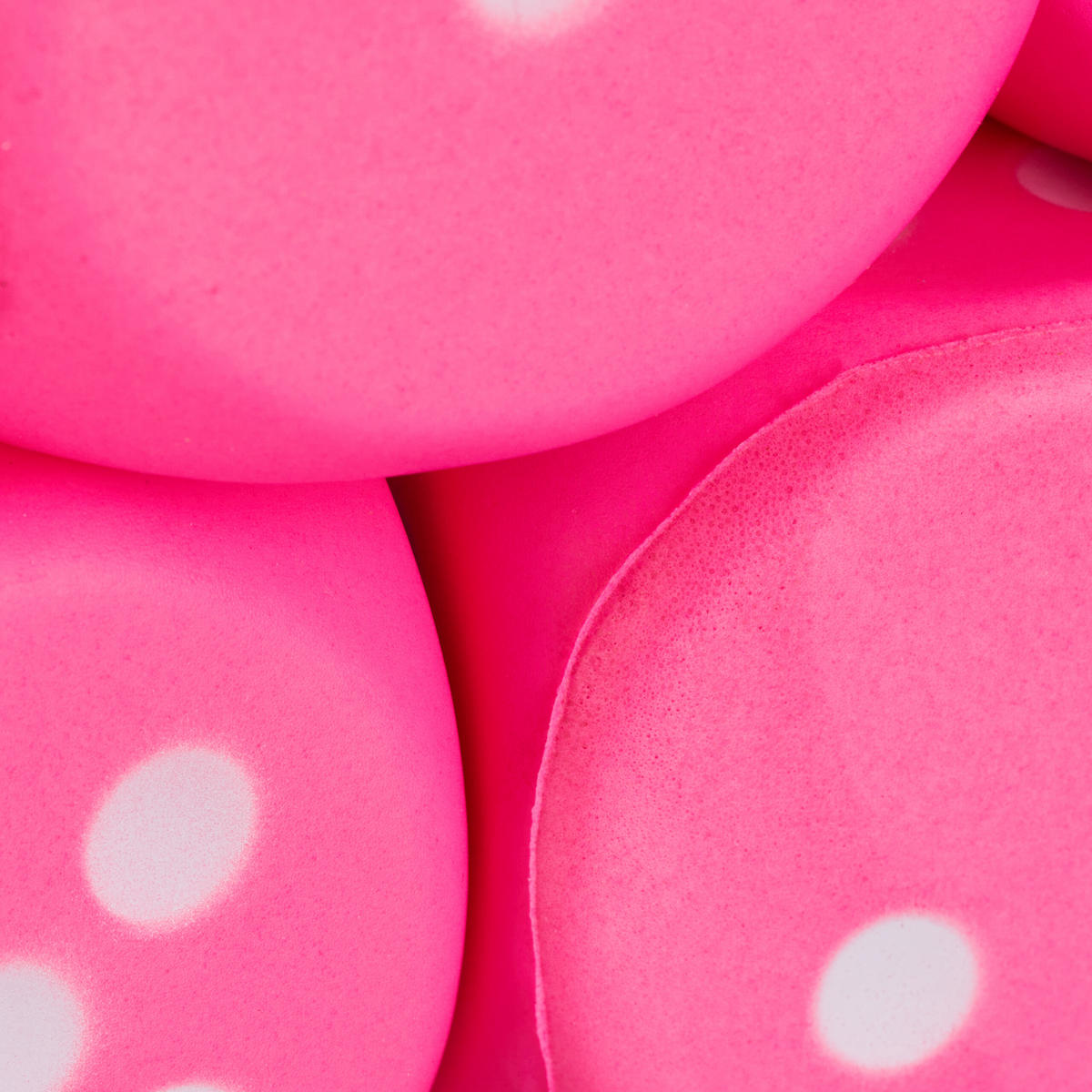 6xSCHAUMSTOFFWÜRFEL - Pink, Kunststoff (7.5/7.5cm) - Relaxdays