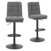 BARHOCKER Enno - Schwarz/Grau, Textil/Metall (45/103/57cm) - DUBI Möbel