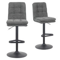 BARHOCKER Enno - Schwarz/Grau, Textil/Metall (45/103/57cm) - DUBI Möbel