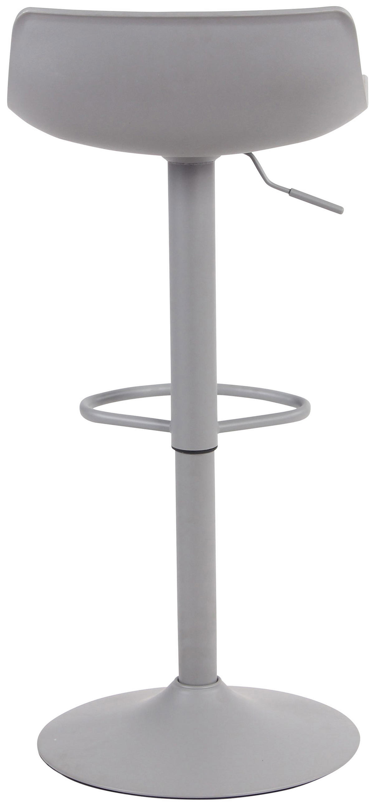 BARHOCKER 4er Set höhenverstellbar Grau JUTO - Kunststoff, 68,5-94x43x44cm - Grau, Kunststoff/Metall (43/75/44cm) - DELUKE