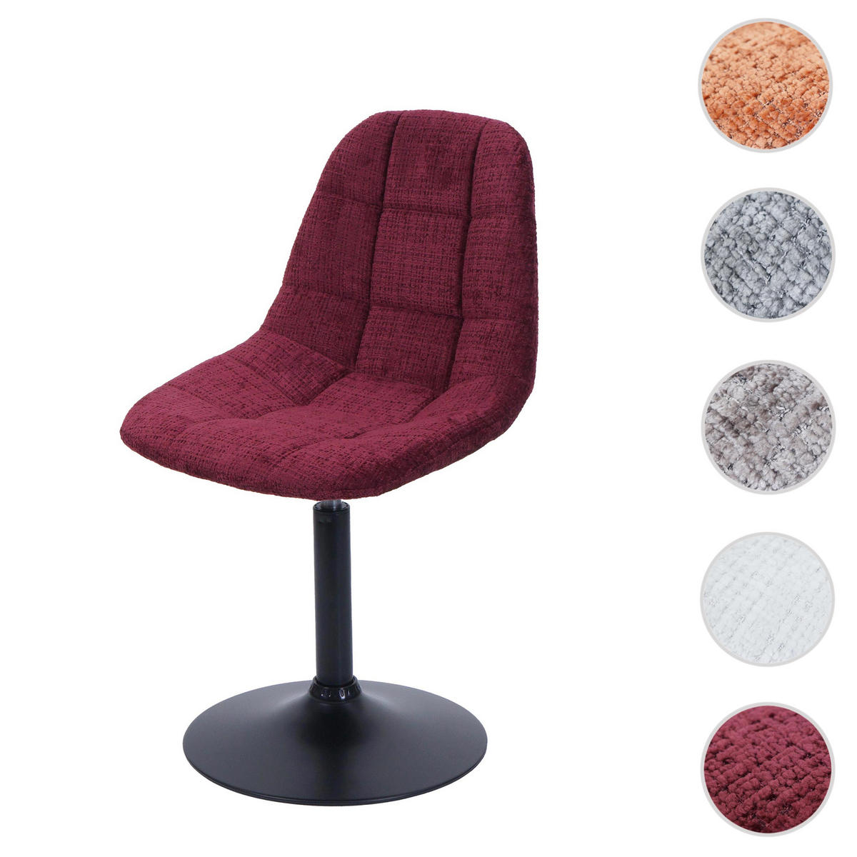 ESSZIMMERSTUHL Bordeaux - Bordeaux, Textil (47/83/43cm) - MCW