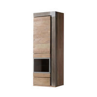 HÄNGEVITRINE Akazie 48x35x142 beige lackiert Amsterdam #112 - Beige, Holz (48/142/35cm) - Massivmoebel24