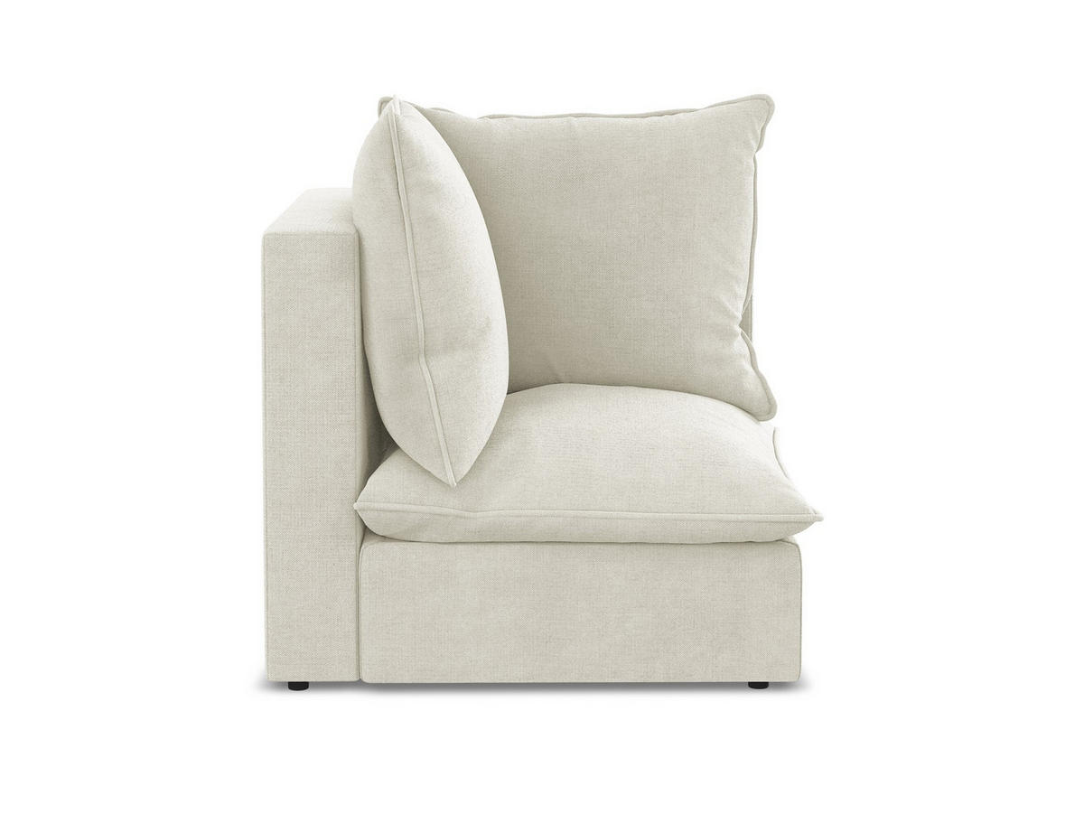 SOFAELEMENT Strukturstoff Beige - Beige/Schwarz, Holzwerkstoff/Kunststoff (90/77/90cm) - Makamii