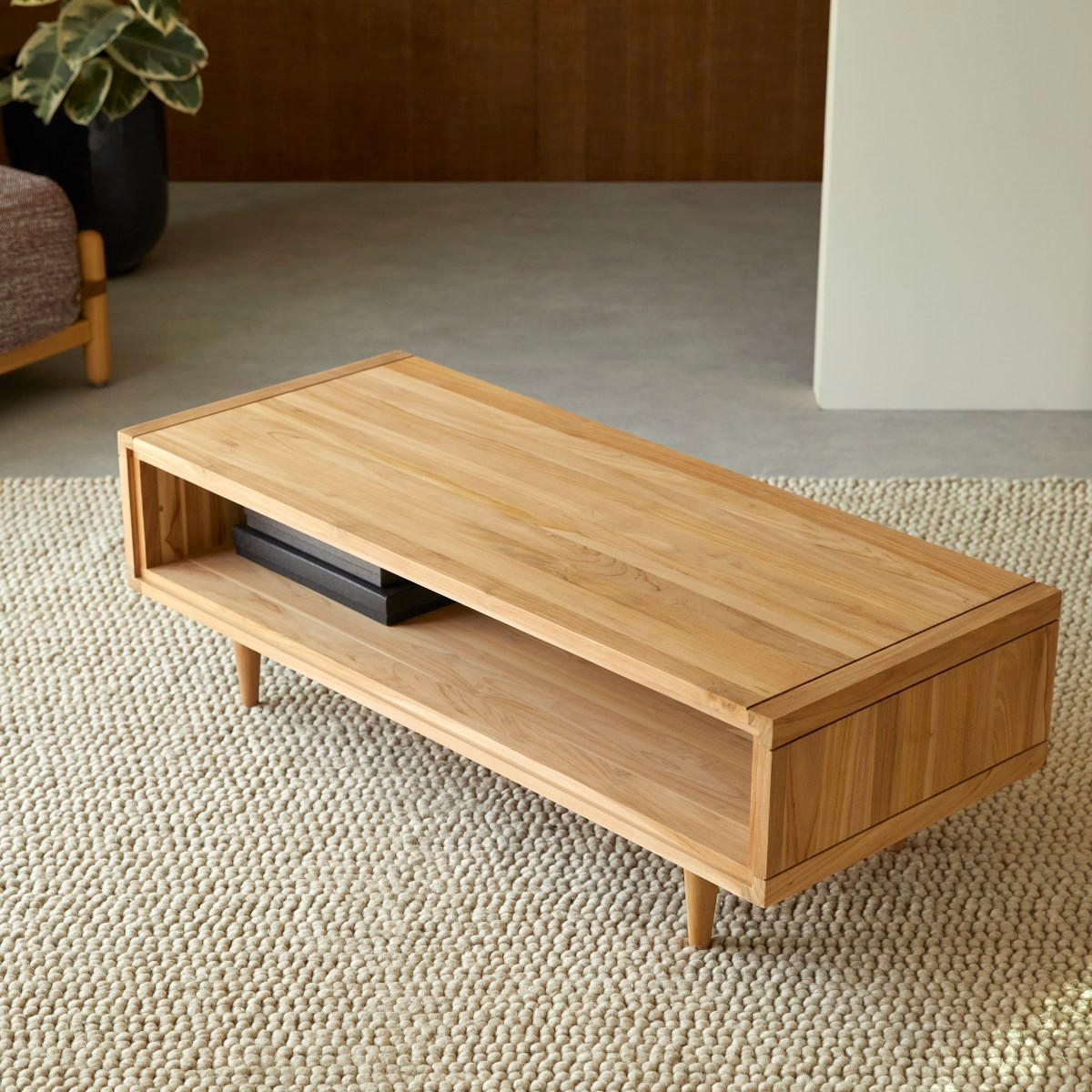 COUCHTISCH Jonàk Natur aus Teak - Naturfarben, Holz (50/120/38cm) - Tikamoon