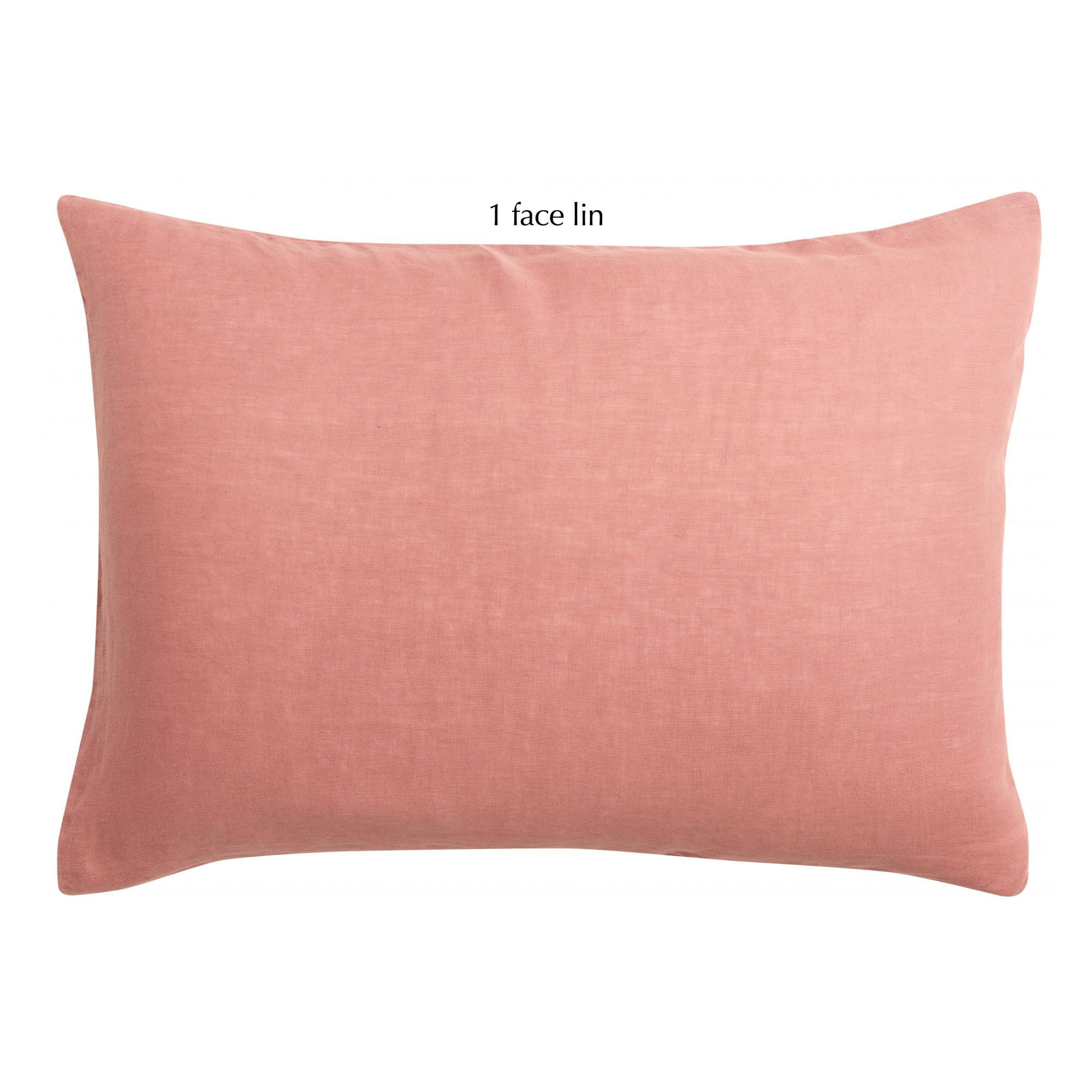 KISSENBEZUG Linco blush 50 x 75 cm - Rosa, Textil (50/75cm) - Vivaraise
