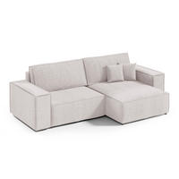 ECKSOFA Isaac 3 Sitzplätze Weiß - Weiß, Holz (257/148cm) - Petits-meubles