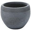 BLUMENTOPF grau rund 38/38/30 cm Zakros - Grau, Naturmaterialen (30cm) - Beliani