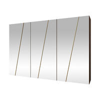 DREHTÜRENSCHRANK Zen 6L 300 cm - Goldfarben/Nussbaumfarben, Holzwerkstoff/Kunststoff (300/202/50cm) - MIRJAN24
