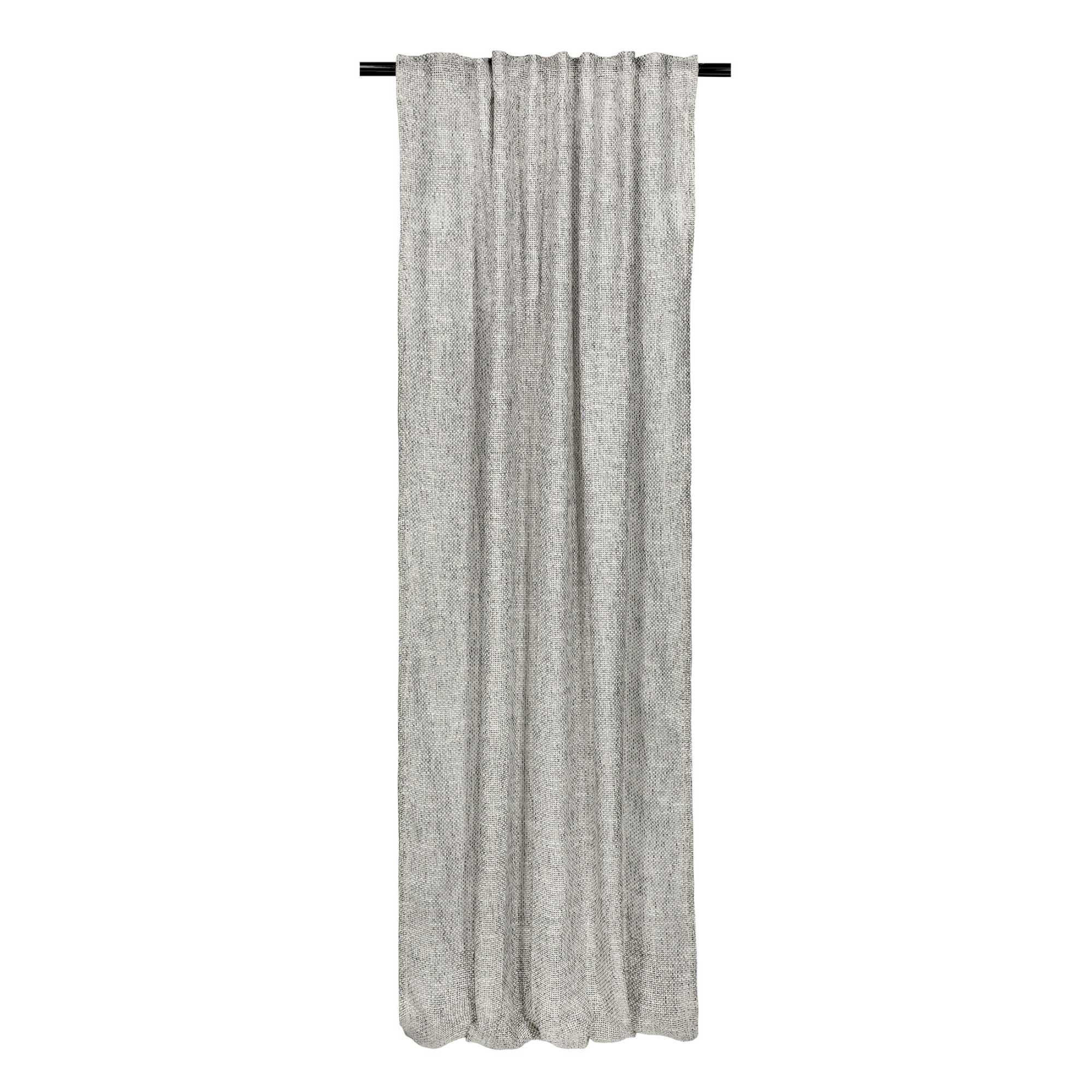 TRANSPARENTER SCHLAUFENVORHANG BRIGHT - Grau, Textil (130/1/250cm) - Schöner Wohnen