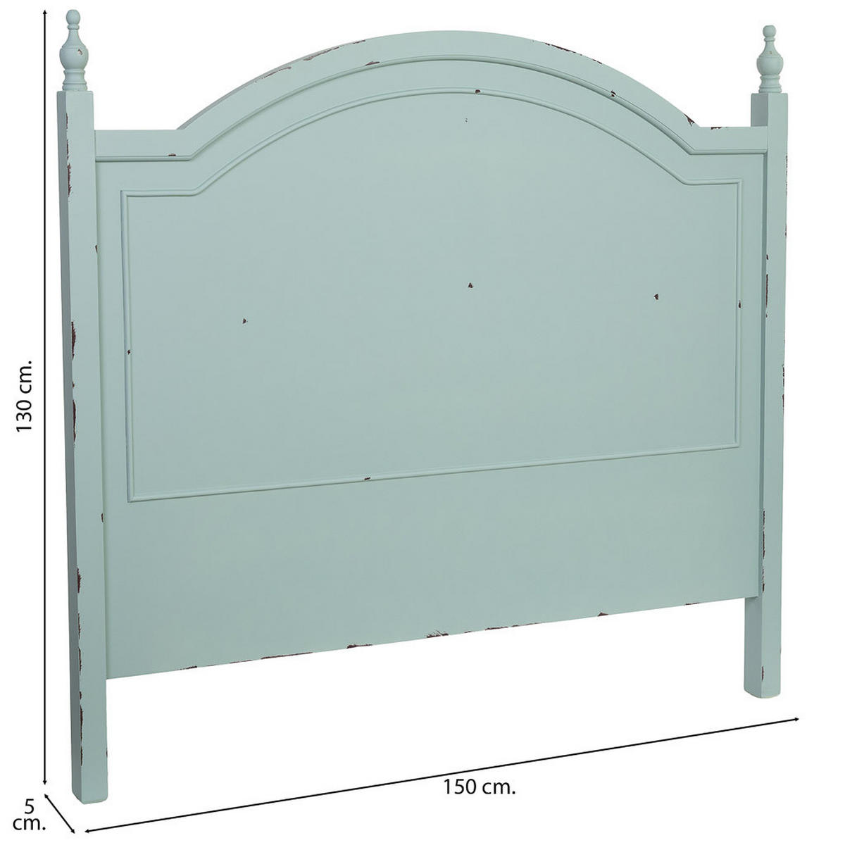 KOPFTEIL aus Holz, weiß, 150x5x130cm - Grün, Holz (150/130/5cm) - Wanderlust