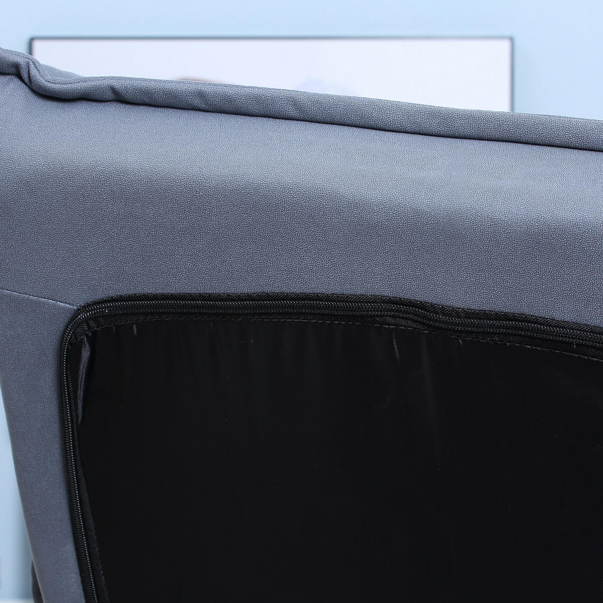 SESSEL DE-06623 drehbar, neigbare Rücklehne, Lederoptik, Stahlrahmen Grau - Grau, Textil/Metall (70/95/62cm) - ComfortXL