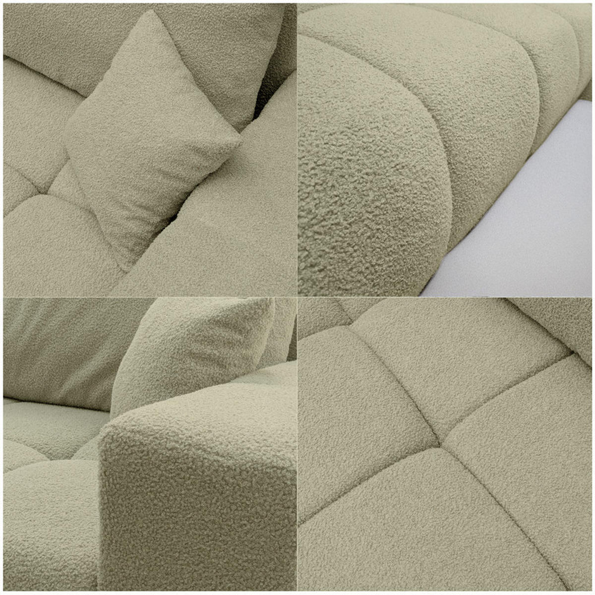 ECKSOFA OFI mit Schlaffunktion und Bettkasten Grün - Grün, Holzwerkstoff/Kunststoff (278/145cm) - Idohome