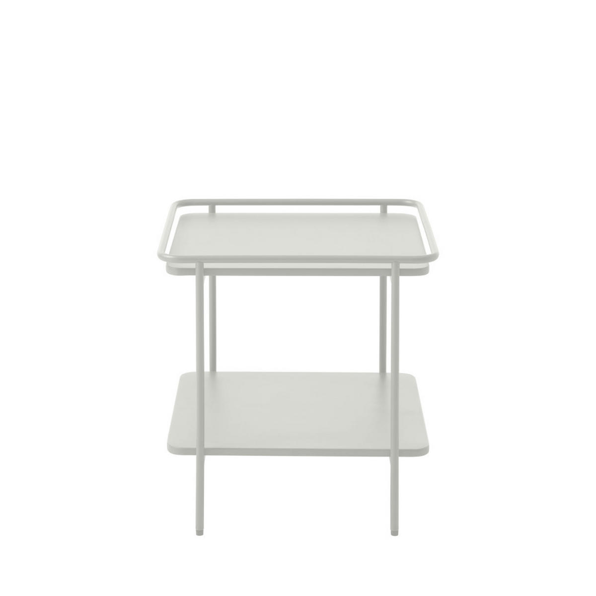 BEISTELLTISCH - Metall - Weiss - Weiß, Metall (45/45/44cm) - Drawer