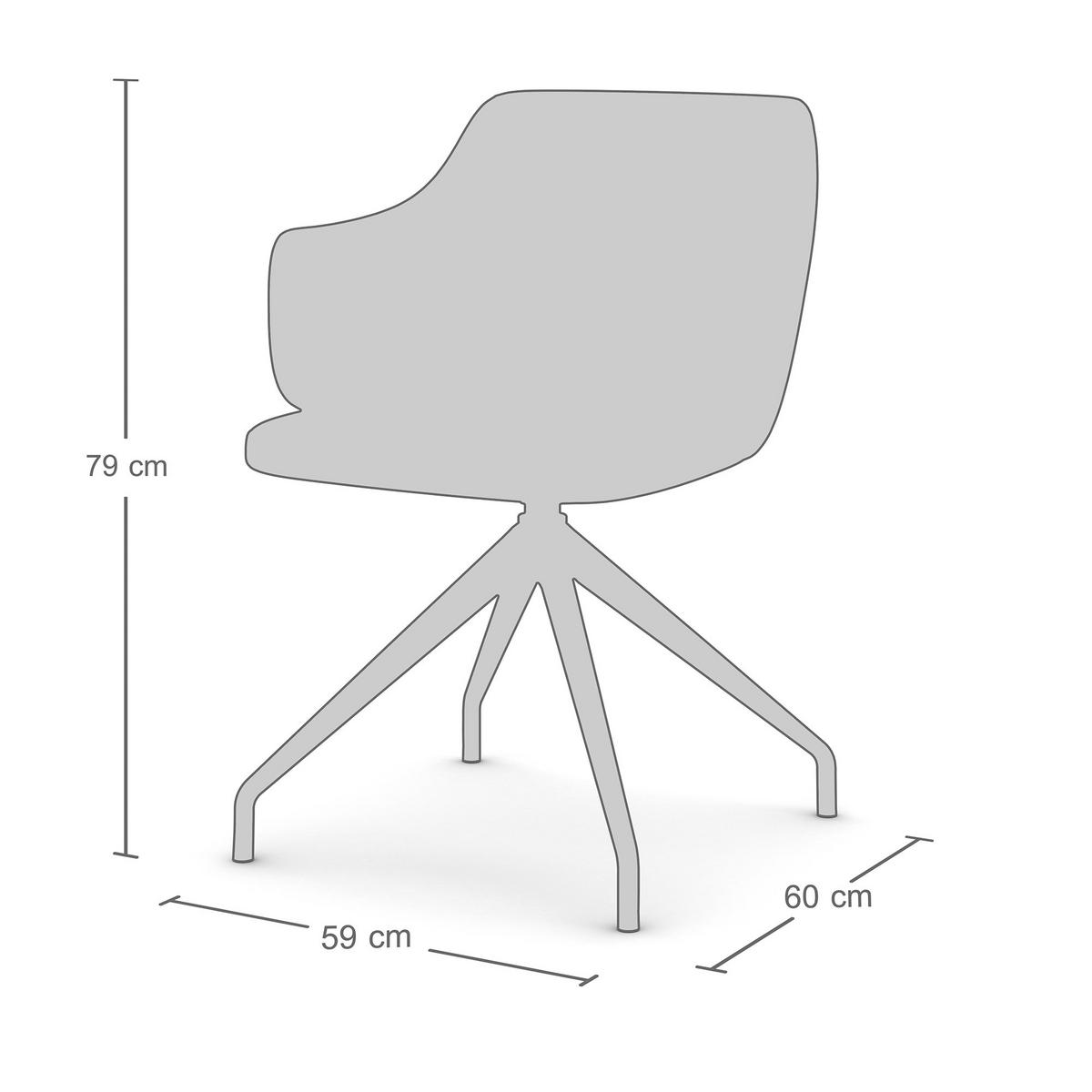 SCHALENSTUHL Consento Triest gepolstert Beige - Beige, Textil (56/79/58cm) - ASSMANN