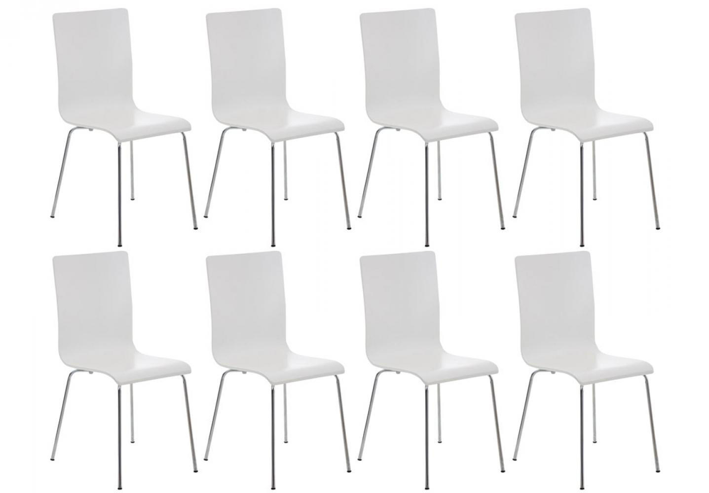 CLP Besucherstuhl Weiß 43x87x47 cm