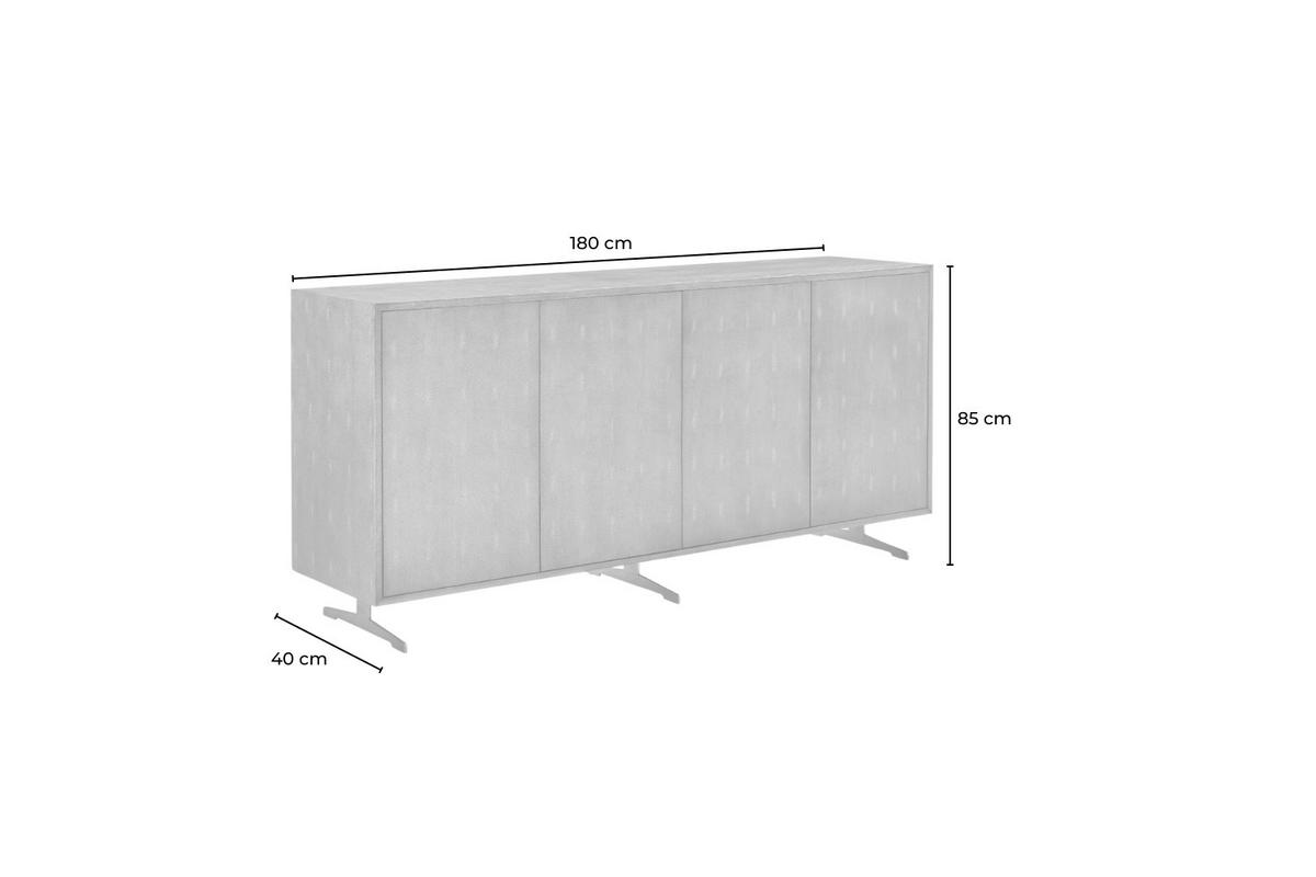 SIDEBOARD GALA Gold Holz - Goldfarben, Holz/Metall (180/85/40cm) - KAWOLA