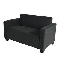 2-SITZER SOFA COUCH LOUNGESOFA Anthrazit - Anthrazit, Textil (136/76/72cm) - MCW