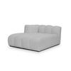 SOFAELEMENT Links Chenille Stoff Grau - Hellgrau/Schwarz, Holzwerkstoff/Kunststoff (179/70/113cm) - Makamii