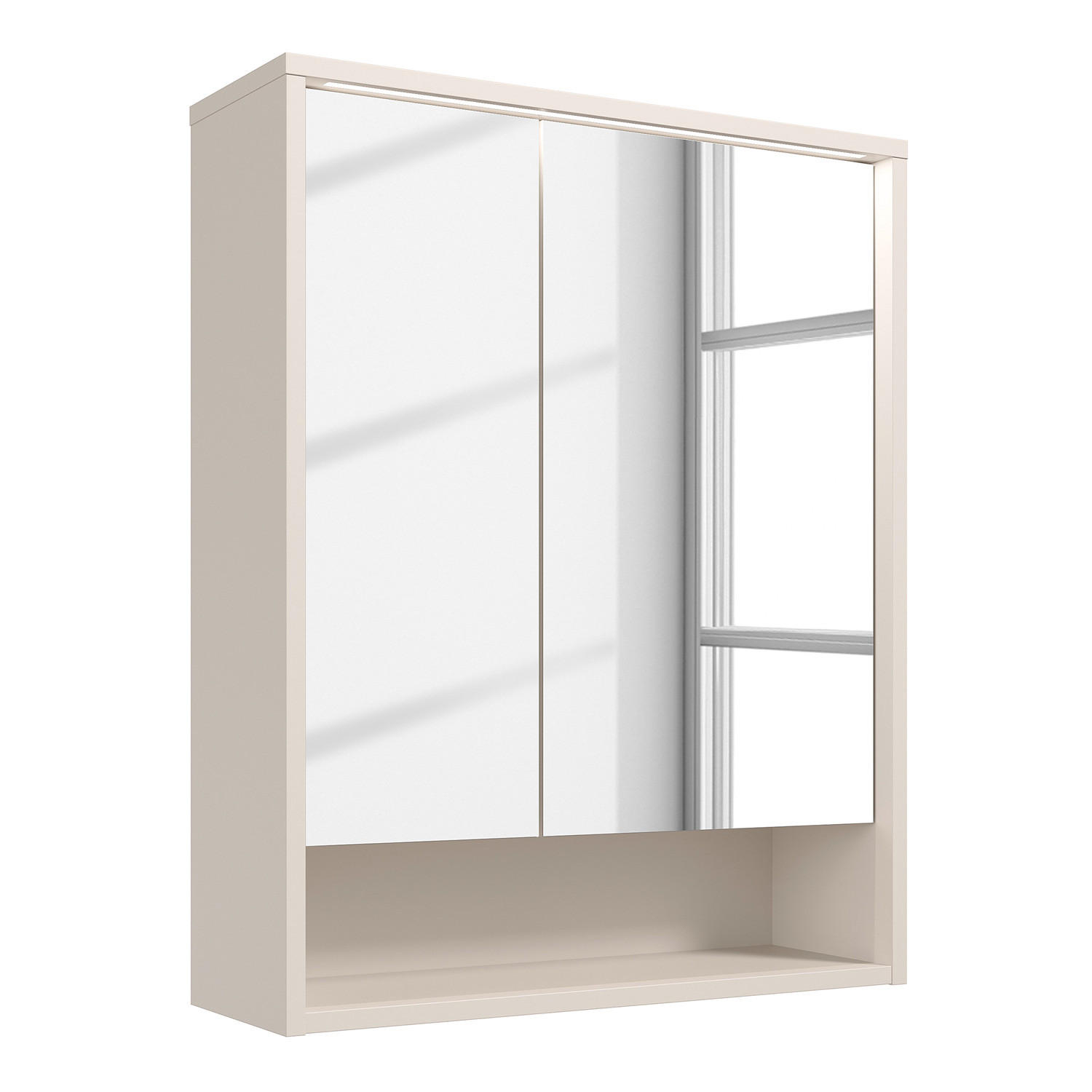 SPIEGELSCHRANK - Spanplatte - Kaschmir, Holzwerkstoff (60/75/20cm) - home24