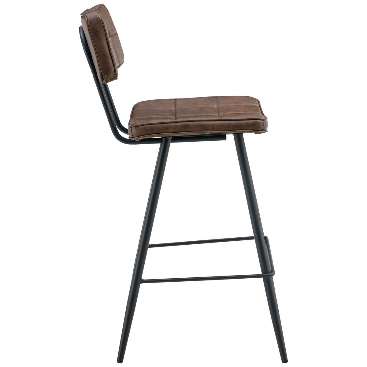 BARHOCKER Fernand Braun 2er-Set - Braun, Leder (43/95/56cm) - Happy Garden