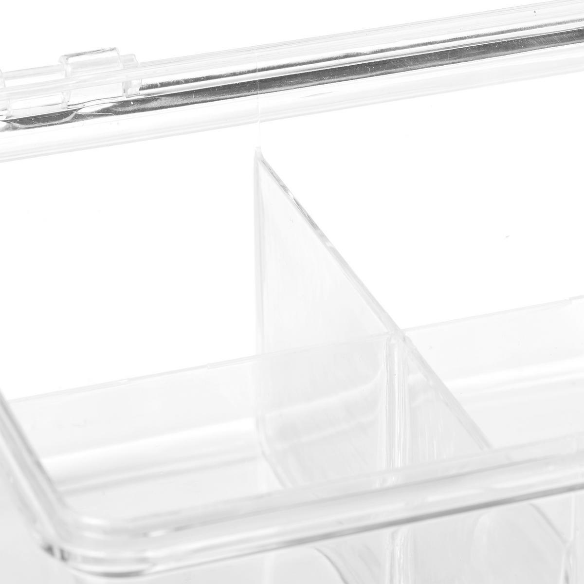 TEEBOX - Transparent, Kunststoff (21.5/9/14.5cm) - Relaxdays