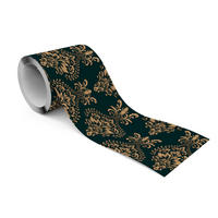 TAPETENBORDÜRE selbstklebend Barock ORNAMENTE Abstraktion - Beige/Schwarz, Papier (10/300/300cm) - Muralo
