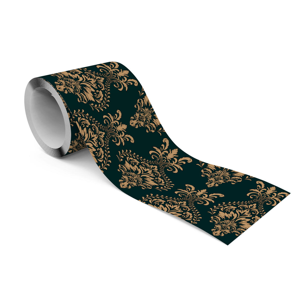 TAPETENBORDÜRE selbstklebend Barock ORNAMENTE Abstraktion - Beige/Schwarz, Papier (10/300/300cm) - Muralo